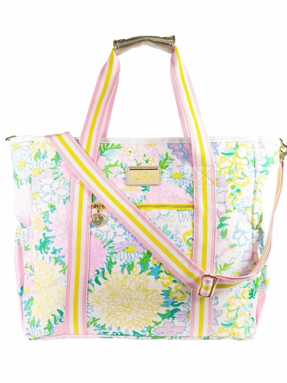 NWT Lilly Pulitzer Garden Home Floral Print Insulated Cooler Tote Bag